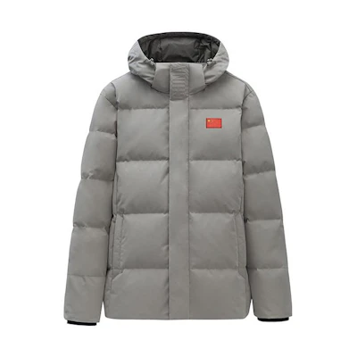 Anta Champion Series Solid Color Zip Hoodie Down Jacket. 152350902-3