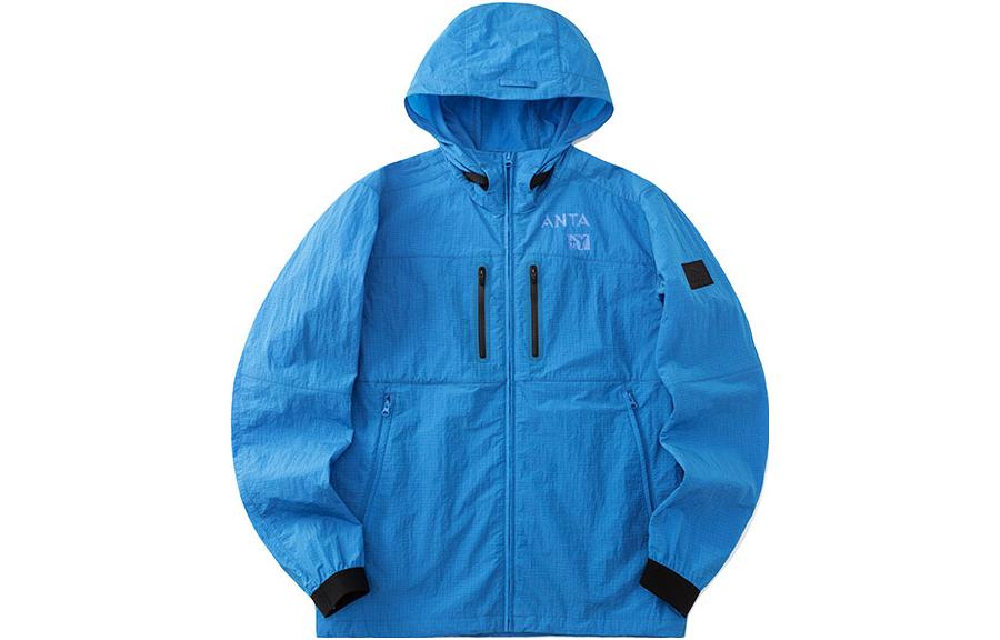 Anta Champion Series Blue Woven Hooded Jacket 152220623-1