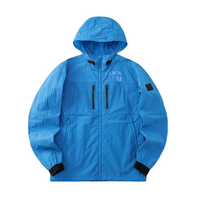 Anta Champion Series Blue Woven Hooded Jacket 152220623-1