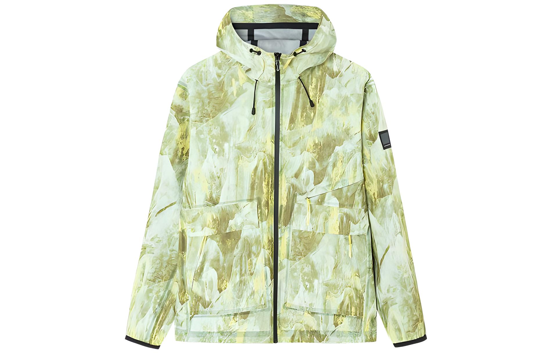 Anta Champion Series Camo Woven Hooded Jacket Yellow - Casual Sportswear 152220610-1