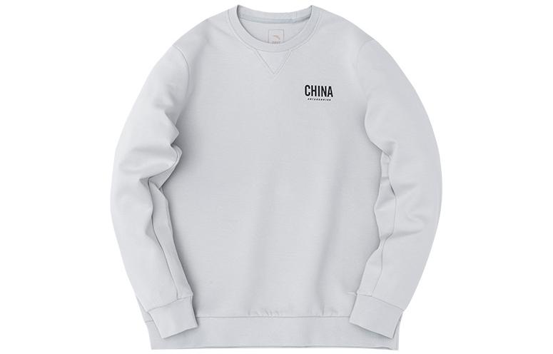 Anta Champion Series Grey Long-Sleeve Sweatshirt with Logo Print 152240704-1