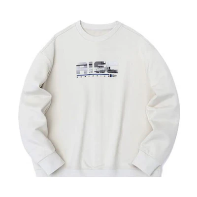 Anta Champion Series Letter Crewneck Casual Loose Sweatshirt Men’s Yellow Beige 152310712-1