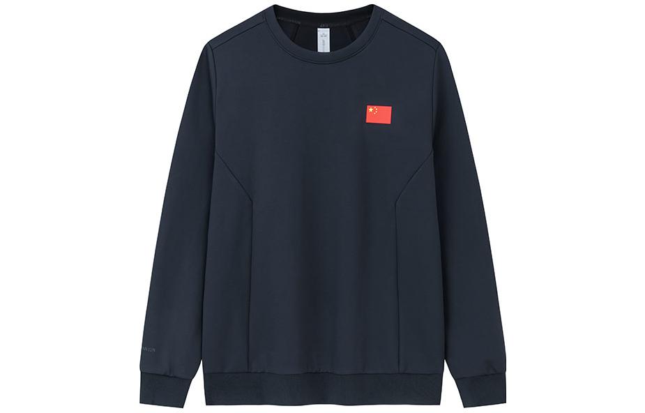Anta Champion Series National Flag Crewneck Sweatshirt Night Sea Black 152330702-6
