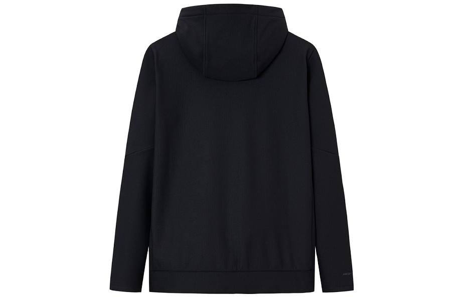 Lookbook 安踏冠軍系列國旗連帽拉鍊外套 基本款黑色 152340702-3