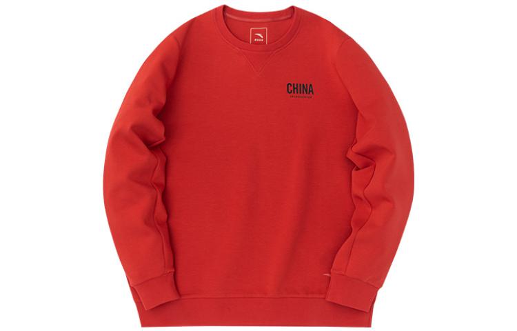 Anta Champion Series Red Logo Print Long-Sleeve Sweatshirt for Men 152240704-2
