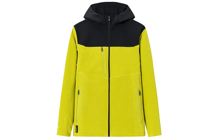 Anta Champion Series Thick Hooded Jacket with Zipper and Patchwork Design 152340718-1
