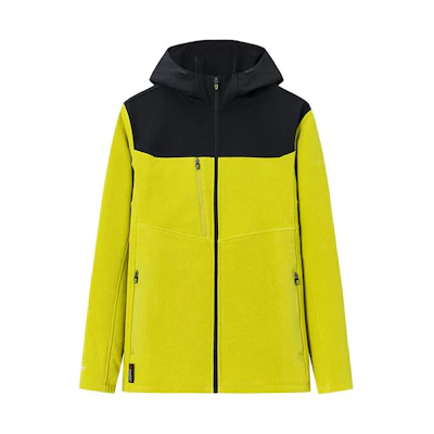 Anta Champion Series Thick Hooded Jacket with Zipper and Patchwork Design 152340718-1