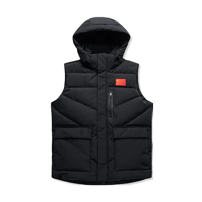 Anta Champion Sports Culture Series Printed Puffer Vest Black. 152250905-3