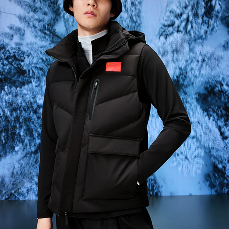 Details for Anta Champion Sports Culture Siri Jaket Puffer Bercetak Hitam. 152250905-3