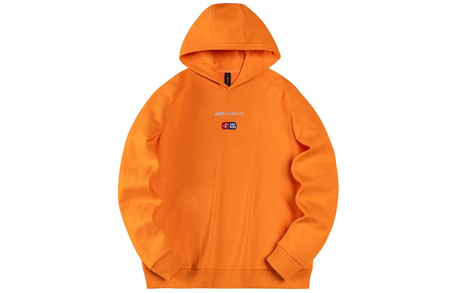 Anta Champion Trail Hoodie Orange Unisex - Fleece Knit with Letter Print 172420704-1