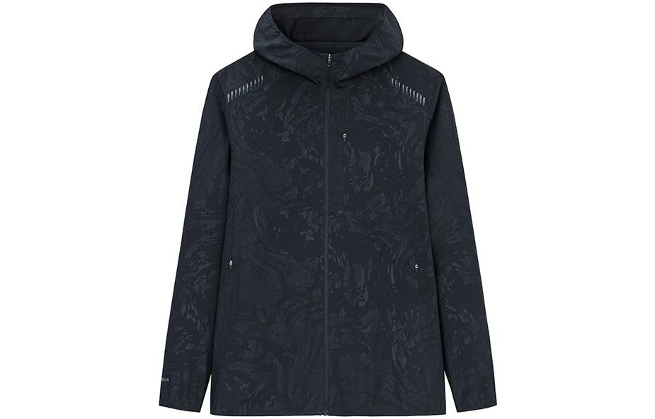 Anta Champion Training Series Full-Print Zip Hoodie Jacket Night Sea Black 152330616-4