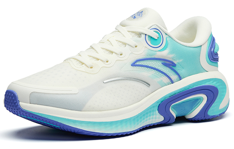 Lookbook 安踏 都市暢跑 輕便 低筒 跑步鞋 男款 藍白