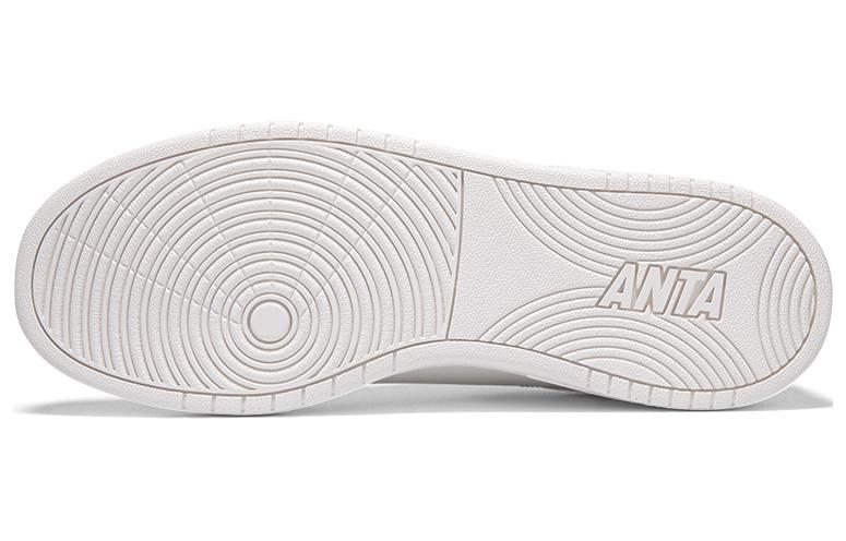 Shop Anta安踏 經典舒適 防滑耐磨 低幫 板鞋 男款 白色
