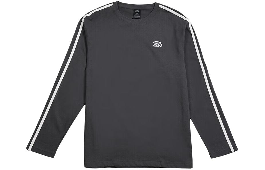 Anta Colorblock Crewneck Pullover Sweatshirt Castle Grey 952418402-3