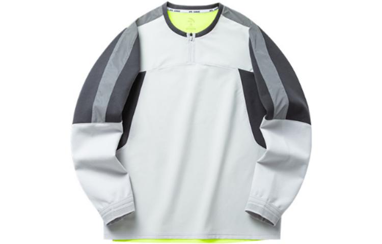 Anta Colorblock Crewneck Pullover Sweatshirt Chip Gray 152215704-1