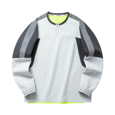 Anta Colorblock Crewneck Pullover Sweatshirt Chip Gray 152215704-1