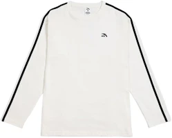 Anta Colorblock Crewneck Pullover Sweatshirt Ivory White 952418402-1 Anta Colorblock Crewneck Pullover Sweatshirt Ivory White 952418402-1