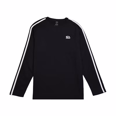 Anta Colorblock Crewneck Pullover Thermal Sports Sweatshirt Black - 952418402-2