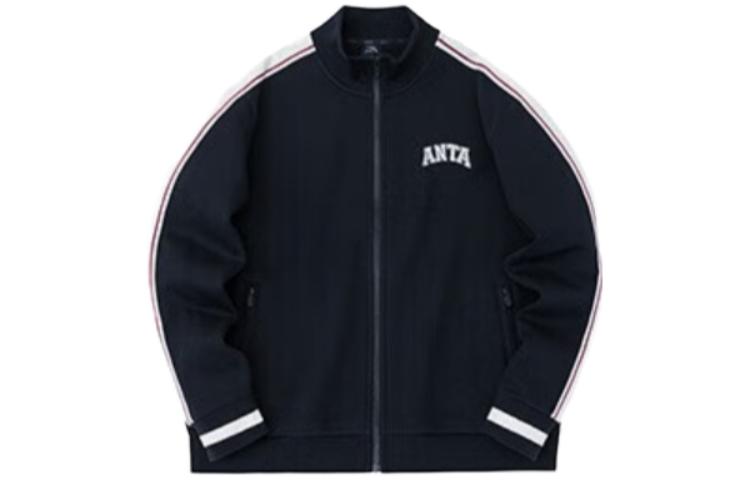 Anta Colorblock Knit Sports Jacket - Basic Black 152338706-2