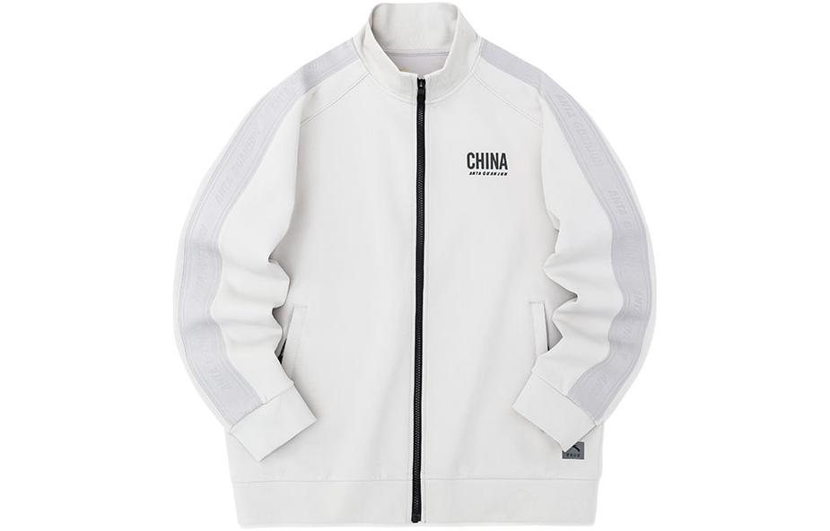 Anta Colorblock Letter Print Zip Jacket White 152230720-1