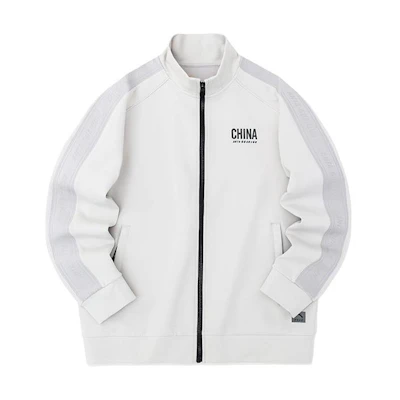Anta Colorblock Letter Print Zip Jacket White 152230720-1