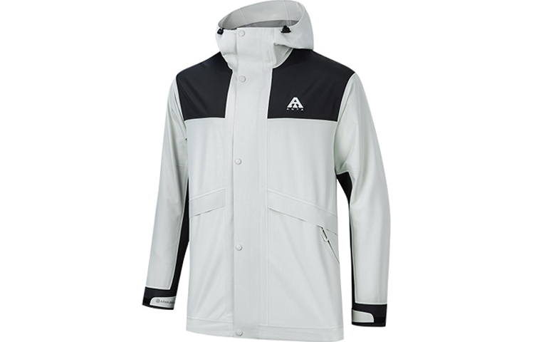 Anta Colorblock Logo Waterproof Windproof Breathable Jacket Unisex - Pale Green 952317601-4