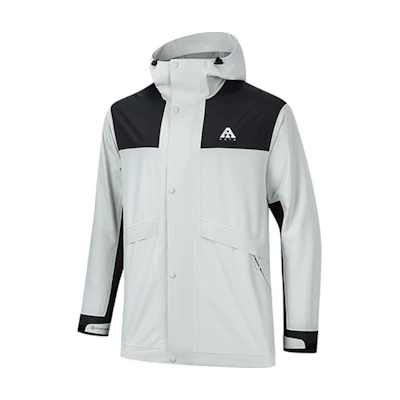 Anta Colorblock Logo Waterproof Windproof Breathable Jacket Unisex - Pale Green 952317601-4