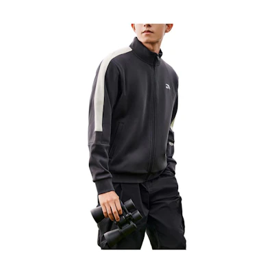 Anta Colorblock Logo Zip-Up Jacket - Lifestyle Series Gray 152238703-1