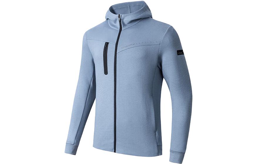 Anta Colorblock Zip-Up Hoodie Jacket Grey 152347706-3