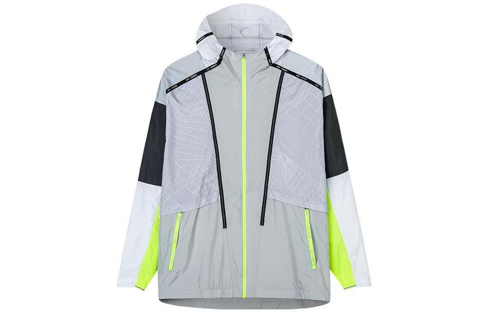 Anta Colorblock Zip Hoodie Jacket Chip Gray 152215603-1