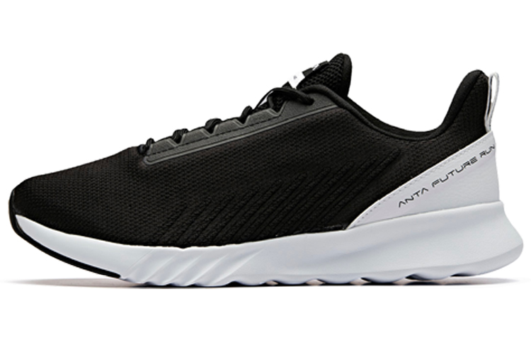 Anta Comfortable Breathable Shock-Absorbing Sneakers 'Black White' 11915558R-2