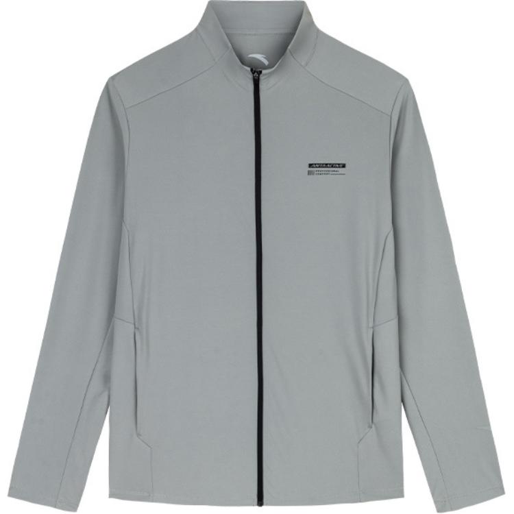 Anta Cosmic Gray Letter Print Zip-Up Jacket Casual Comfort Long Sleeve 152437733U-3