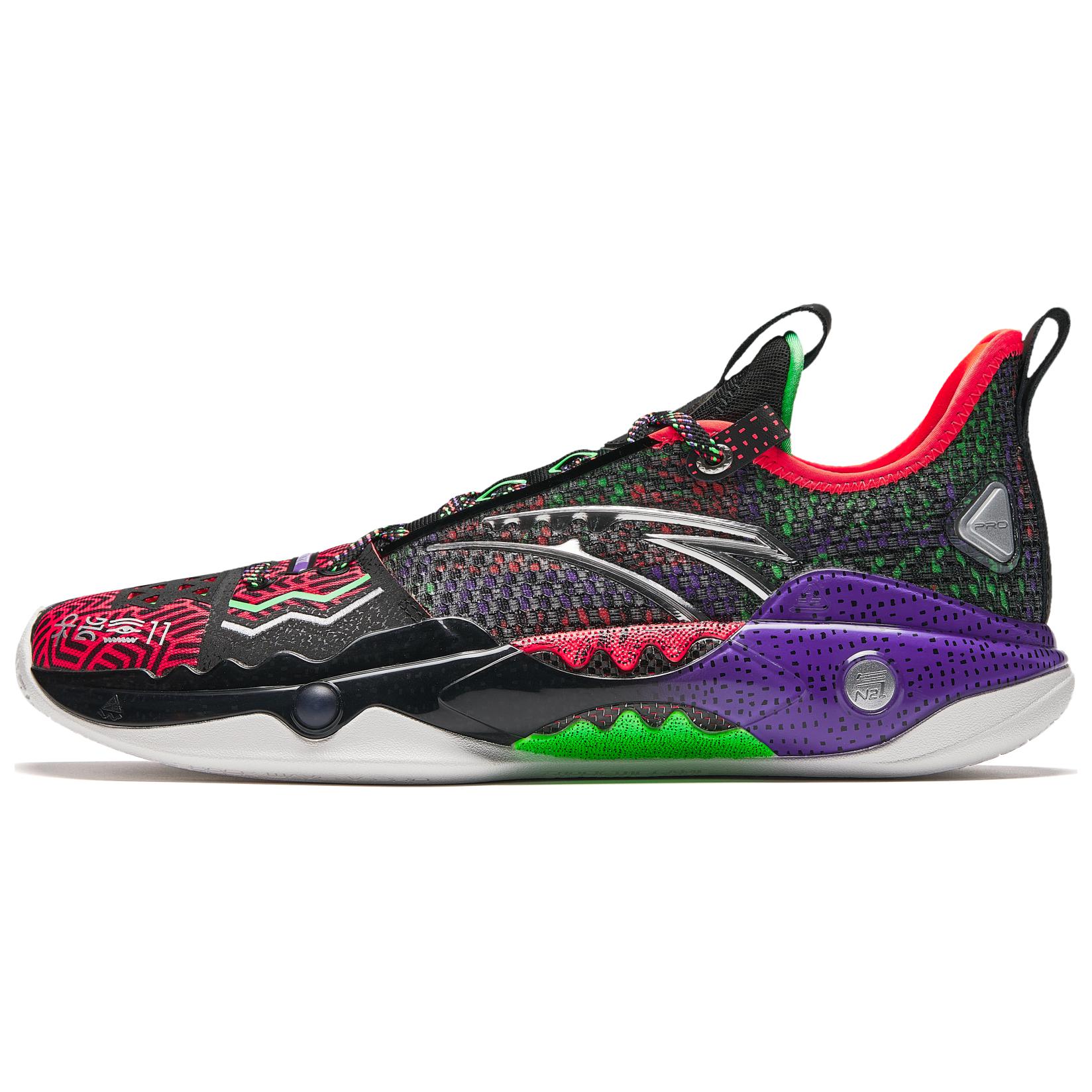 Anta Crazy Tide 5 Pro Black History Month Low Basketball Shoes - Black Multi-color 112421111S-1