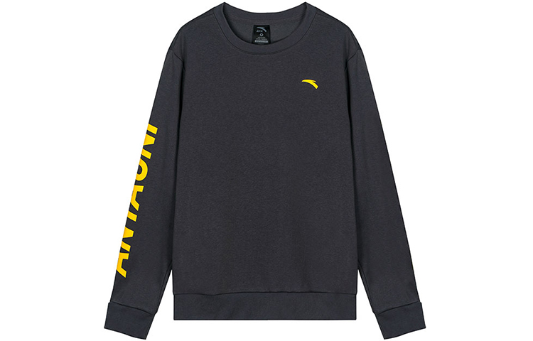 Anta Crewneck Logo Sweatshirt Castle Gray - Lifestyle Series 952358702-4