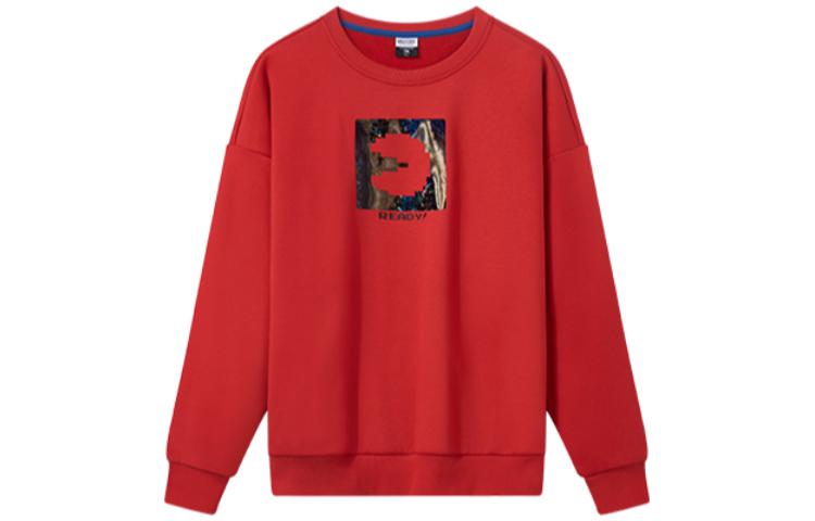 Anta Crewneck Printed Long Sleeve Sweatshirt Red 95949701Q-4
