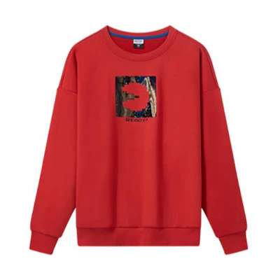 Anta Crewneck Printed Long Sleeve Sweatshirt Red 95949701Q-4
