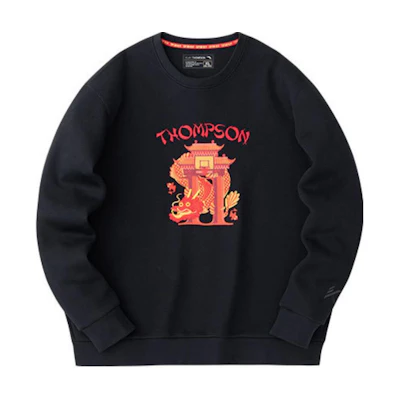 Anta Crewneck Pullover Casual Sports Sweatshirt Black/Red () 152411758-5