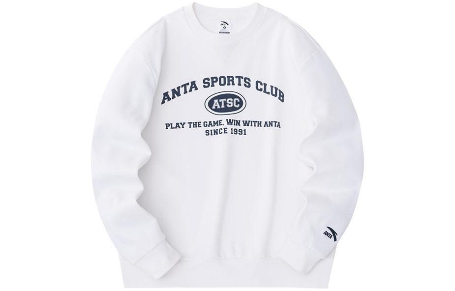 Anta Crewneck Pullover Fleece Sweatshirt Beige - Lifestyle Series 152348705-1