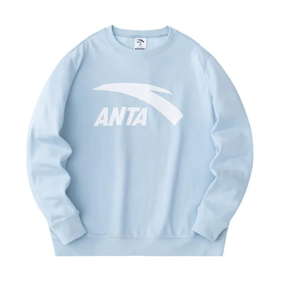 Anta Crewneck Pullover Fleece Sweatshirt Light Blue Unisex 972348712-8