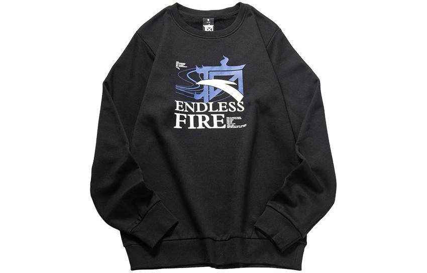 Anta Crewneck Pullover Sweatshirt - Basic Black 152141713-4