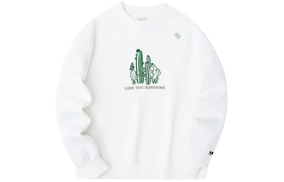 Anta Crewneck Pullover Sweatshirt Unisex Ivory White - Lifestyle Series 172428701-2