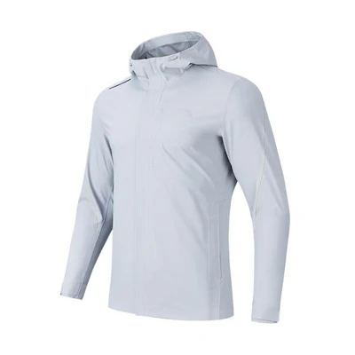 Anta Cross-Training Zip Hoodie Jacket in Mud Grey 152337604-3