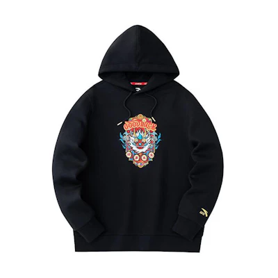 Anta Dragon Year Cartoon Hoodie Basic Black 152418746-3