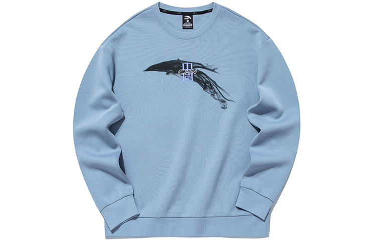 Anta Dynamic Tech Series Loose-Fit Splatter Long-Sleeve Sweatshirt Grey Men 952137744-3