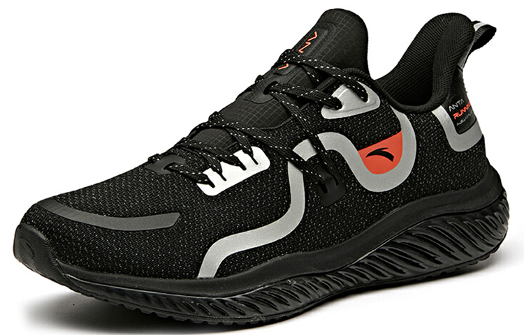 Lookbook Anta Chaussures Running Basses Élastiques ''Noir Argent'' 11945501-1