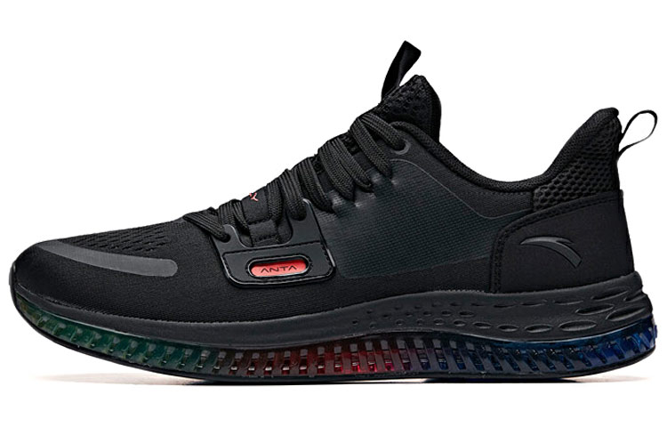 Anta Elastic Rubber Running Shoes 'Black Red'