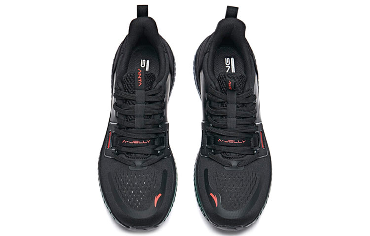 Anta Elastic Rubber Running Shoes 'Black Red' 圖 3