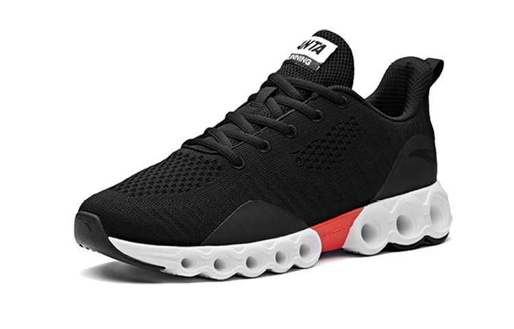 Lookbook Anta安踏 能量環 簡約減震回彈低筒運動鞋 黑白色