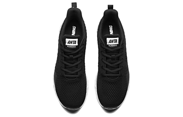 Shop Anta安踏 能量環 簡約減震回彈低筒運動鞋 黑白色