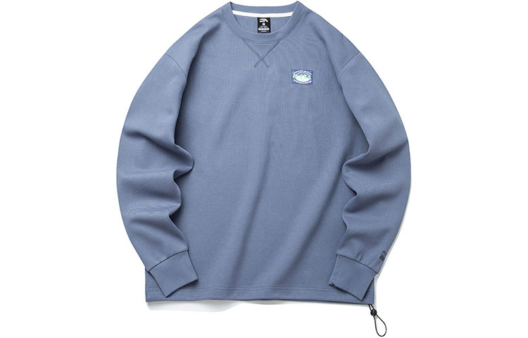 Anta Everything Series Unisex Pullover Sweatshirt in Checkerboard Gray 952218701-4